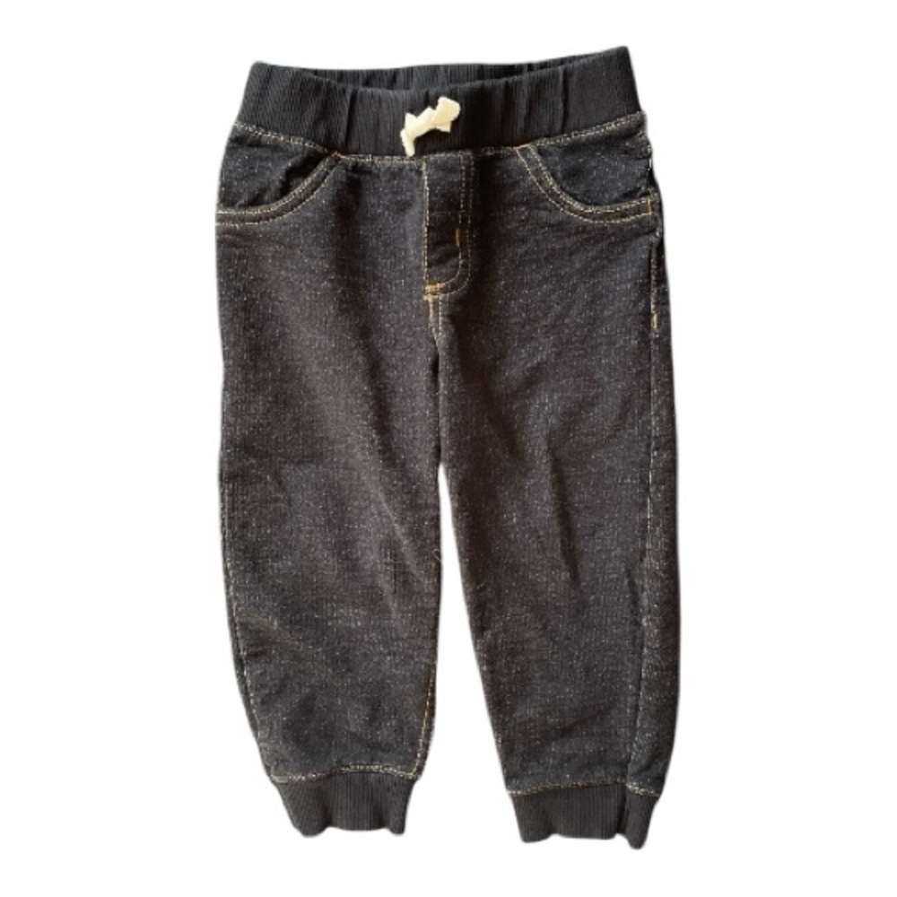 #346, Carter’s,drawstring  waist denim joggers, size 24 mo